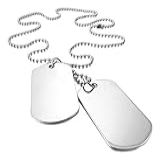Corrente Masculina De Aço Inox Com Pingente Exército Militar