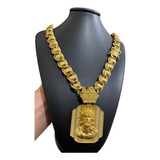 Corrente Masculina Moeda Antiga Modelo Dubai 15mm Top Cordão