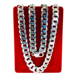 Corrente Masculina Prata 925k 12mm 70cm Flanela Magica