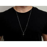 Corrente Pingente Fé Cordão Veneziana Masculina 70 Cm Italiano Prata 925