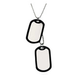 Corrente Placa Identificação Exército Dog Tag Aço Inox 316l