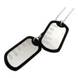 Corrente Placa Identificação Exército Dog Tag Aço Inox 316l
