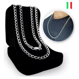 Corrente Prata 925 Italiana Legítima Cordão Masculino Grosso