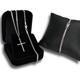 Corrente Prata 925 Masculina Legítima Pulseira E Pingente