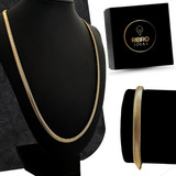 Corrente Serpente Cobra Banhado Ouro Pulseira Masculina