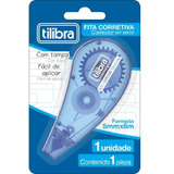 Corretivo Escolar Em Fita 5mmx6m Azul Branquinho
