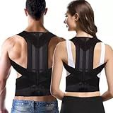 Corretor Postura Feminino Masculino Colete Alinhador Coluna Cinta Postural Corretor De Postura E Lombar Magnético- Colete Corretor De Postura Unissex Cinta Ortopédico Coluna Lombar E Clavícula Ajustável Para As Costas- Auxílio Em Alívio De Dores No Pescoço- Costas- Clavícula E Tensão Lombar- MEDIO -