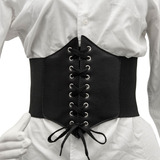 Corselet Cinto Corpete Espartilho Elástico Corsse Couro Pu