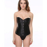 Corset Corselet Corpete Espartilho 8 Barbatanas De Aço