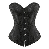 Corset Espartilho Corselet Corpete Bordado 3d Afina Cintura