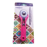 Cortador Circular Manual Tecidos Papel Eva Lanmax Rosa