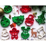 Cortador De Biscoito De Natal Kit C 8 Cm 11 Peças