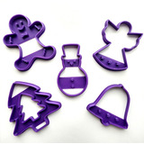 Cortador De Biscoitos De Natal 5 Cm Kit 2d 5 Peças