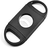 Cortador De Charutos Guilhotina Aço Inoxidável Lâmina Dupla Lisa Requintados Cortadores De Charutos Acessórios Para Charutos 2 Peças Preto 