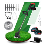 Cortador De Grama Corte Sem Roçadeira Elétrica 48v Fio Roçadeira Elétrica Aparador 2 Baterias 48v Cor Preto 110v 220v