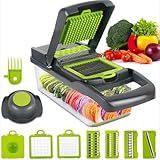 Cortador De Legumes Cortador De Cebola Profissional Multifuncional 15 Em 1 Cortador De Alimentos Para Cozinha Cortador De Legumes Com 8 Lâminas Picador De Vegetais Com Recipiente