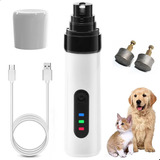 Cortador De Unha Pet Cachorro Gato Recarregável C 2 Lixas Cor Branco