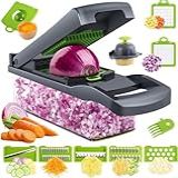 Cortador E Fatiador De Vegetais Mandoline GIB Cleaningtool 12 Em 1 Com Lâminas Intercambiáveis Cesto E Recipiente
