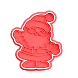 Cortador E Marcador Biscoito Papai Noel Fofo 7 Cm