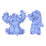 Cortador E Marcador Lilo E Stitch 8 Cm Biscoito Pasta