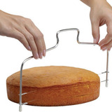 Cortador Fatiador De Bolo Nivelador Ajustável Inox 02 Fios