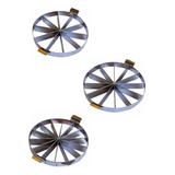 Cortador Kit 3 Marcador De Tortas bolos 10 12 14 Pdaços Inox
