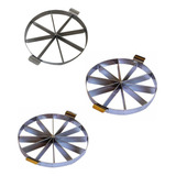Cortador Kit 3 Marcador De Tortas Bolos 8 10 12 Pdaços Inox