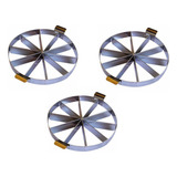 Cortador Kit 3 Uni Marcador D Tortas bolos 10 Pedços Em Inox
