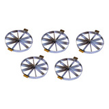 Cortador Kit 5 Uni Marcador D Tortas bolos 10 Pedços Em Inox