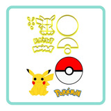 Cortador Kit Pokemon Pokebola E Logo