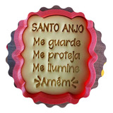 Cortador Marcado Batizado Oração Santo Anjo Protetor 7 5cm