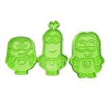 Cortador Marcador Minions 3 Personagens 6 Cm