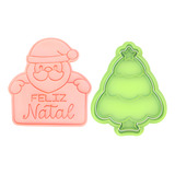 Cortador Marcador Papai Noel Árvore Natal 6cm