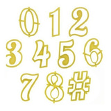 Cortador Numeros Glamour 8 5cm Vela Biscuit Massa Blue Star