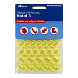 Cortador Para Massa Réguas Miniaturas 411270 Natal 3 4 Peças Cor Amarelo