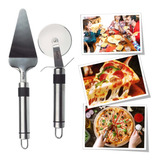 Cortador Pizza Inox Profissional Espátula Pega Corta Cozinha