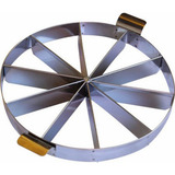 Cortador Pizza Marcador Bolo Torta 10 Pedaços Inox 35cm