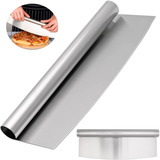 Cortador Raspador Espátula Inox 26cm Pizza Massas Bolo Pães