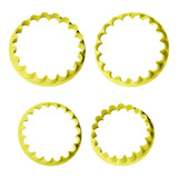 Cortador Redondo Babado P Bolo Pasta Torta 4 Pcs Blue Star