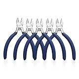 Cortadores Diagonais KAIHAOWIN 12 7 Cm Pacote Com 5 Mini Alicates De Corte Diagonal Alicates De Corte Lateral Pequenos Cortadores Laterais Com Mola Cortadores De Arame Para Artesanato Alicates Eletrônicos Ultra Afiados