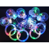 Cortina 135 Leds Argolas E Bolas Figuras Natalinas Bivolt 3m