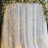 Cortina 900 Leds 4x3m Branco Quente 110v 220v Fixa Decoração