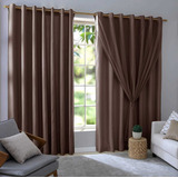 Cortina Blackout Blecaute C Voil 1 80 X 2 80 Quarto Cor Marrom