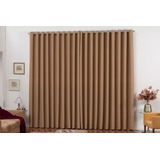 Cortina Blackout Liso 4 Metros X2 80m Blecaute Bloqueia 100 Cor Avelã