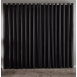 Cortina Blackout Liso 4 Metros X2 80m Blecaute Bloqueia 100 Cor Preto