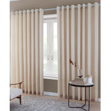 Cortina Blackout Mc Cortinas Pvc Com Tecido Voil Xadrez 2 30 X 2 80 Cor Palha