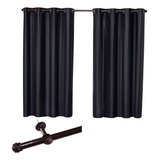 Cortina Blackout Pvc 1 50x1 30m Corta Luz C Varão Incluso