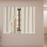 Cortina Blackout Pvc Corta Luz Com Tecido Voil 2 00m X 1 40m