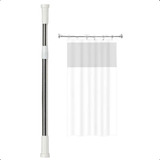 Cortina Box Banheiro Antimofo C varão Extensível 1 10 Á 2 Mt