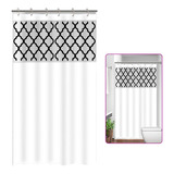 Cortina Box Banheiro Em Pvc Antimofo 1 38x1 98m Branco Visor